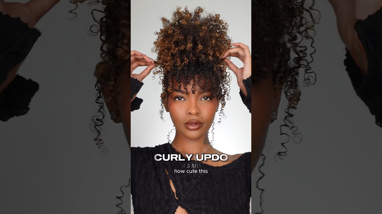 THE Curly Updo of SUMMER 👀✨ #curlyhairstyles #curlyhair #type4hair #curlyhairtutorial