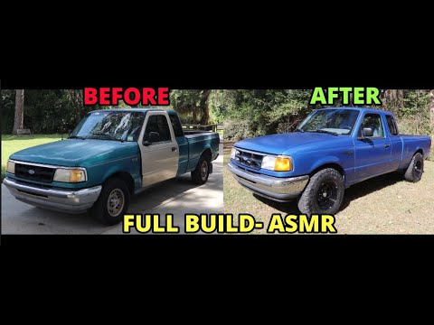 FULL BUILD- ASMR 1993 Ford Ranger Restoration - Paint, Engine, Interior- NO TALKING, NO MUSIC