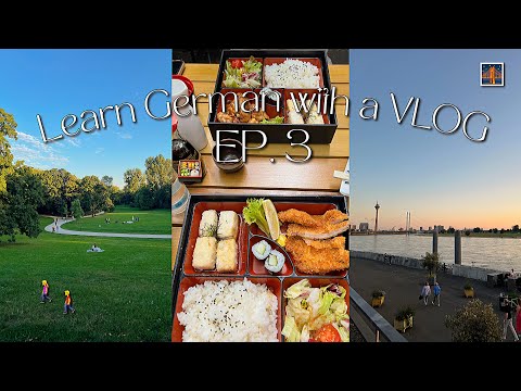 (with sub) Learn German with a VLOG! EP. 3 / Düsseldorf! Exploring, eating delicious food🍜