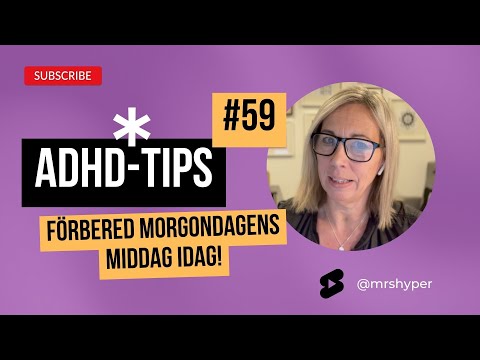 ADHD-tips #59. Förbered morgondagens middag idag - laga i förväg