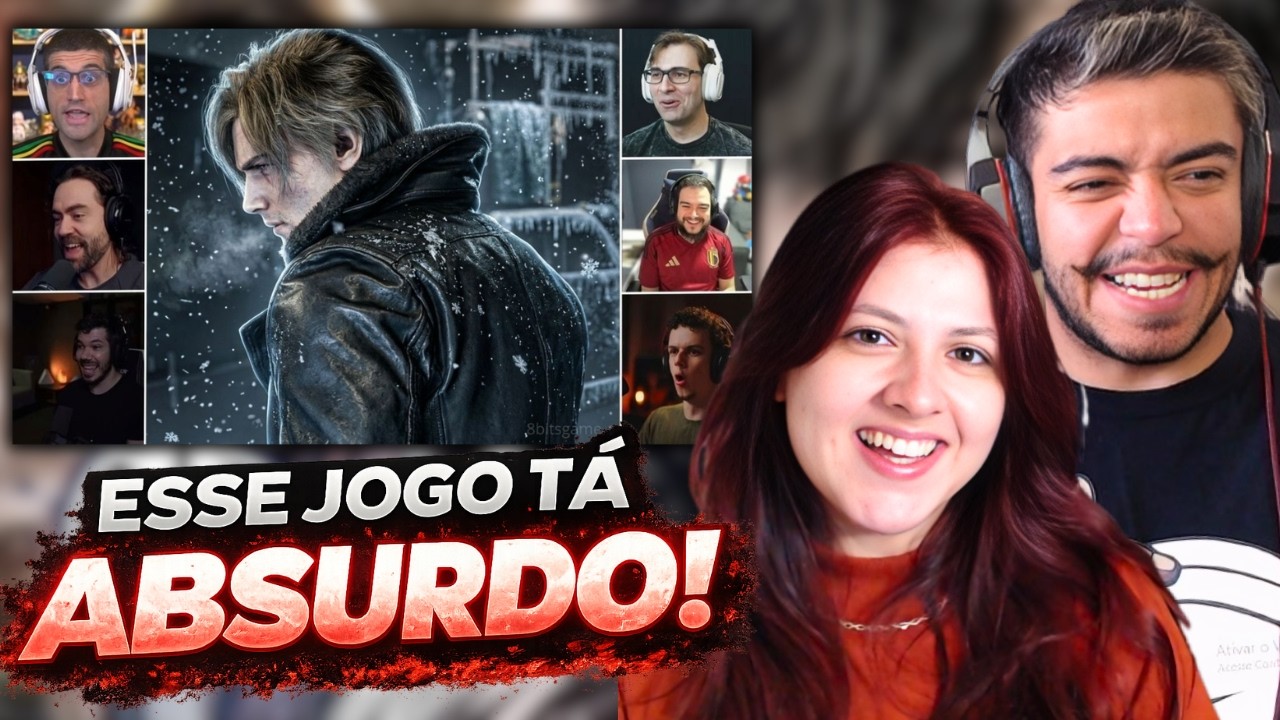 YOUTUBERS JOGANDO COM O LEON PELA PRIMEIRA VEZ EM RESIDENT EVIL REQUIEM | REACT