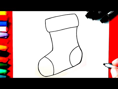 COMMENT DESSINER UNE CHAUSSETTE DE NOËL - FACILE FACILE