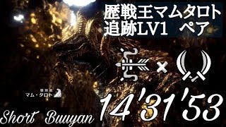 【MHW】歴戦王マムタロト　Lv1　ペア　弓×双剣　14'31'53