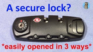(picking 692) TSA 007 suitcase lock defeated in 3 ways - is it any good?