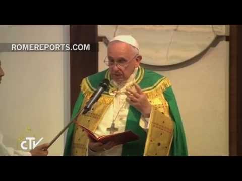 Francisco se emocionó con el testimonio de dos religiosos perseguidos