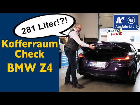 Kofferraum-Check: BMW Z4 (G29) - was passt in den Kofferraum? Fahrrad? Leiter? Koffer? Taschen?