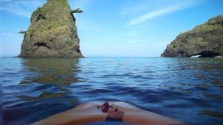 preview picture of video '角田岬 カヌー ショートトリップ / Sea kayaking in Cape Kakuda, Niigata.'