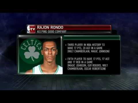 Rajon Rondo 18 points , 17 rebounds , 20 assist Historical Performance