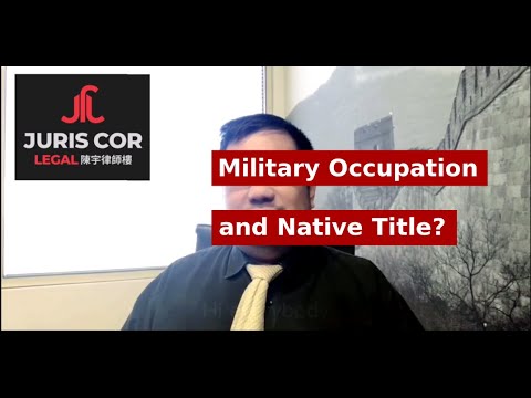 Military occupation and Native Title? #notlegaladvice