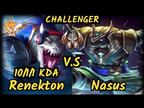 ESG Satorius (RENEKTON) vs NASUS - 10/1/1 KDA TOP CHALLENGER GAMEPLAY - EUW