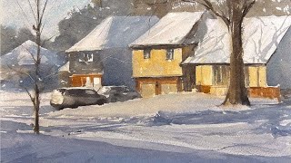 How to Paint a Snow Scene in Watercolor - Step by Step