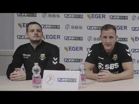 Az SBS-Eger–Telekom Veszprém elleni bajnoki mérkőzést (28–36) követő sajtótájékoztató