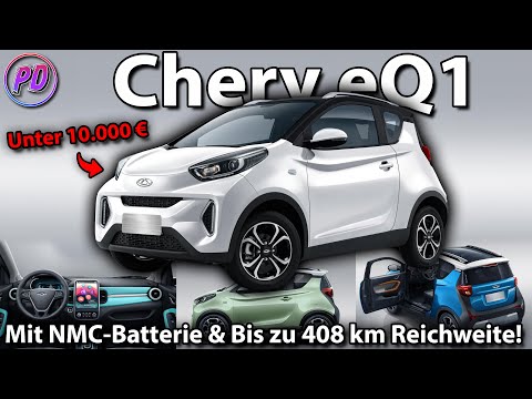CHERY eQ1 - The SMART rival with NMC battery & more than 400km range!