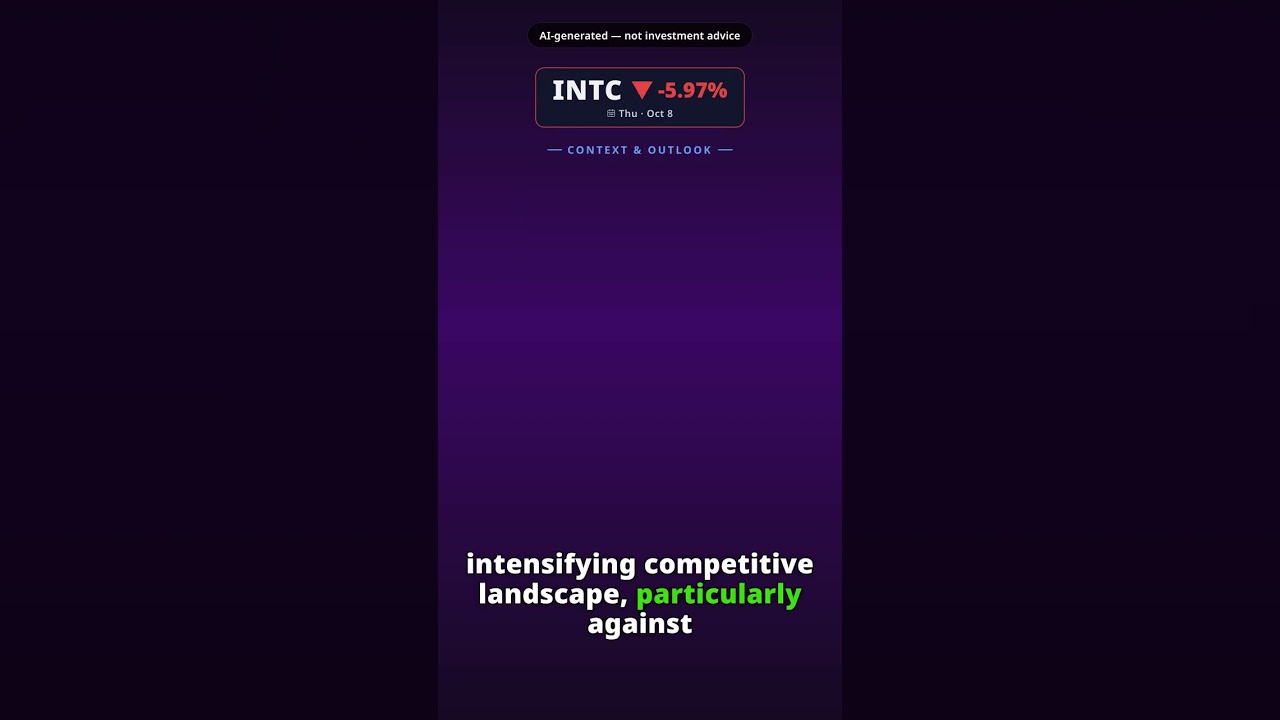Por que a ação da Intel perde terreno hoje? INTC -5.97% (8 out)