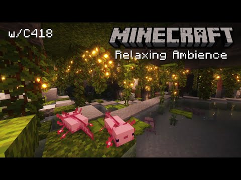 🌿 Relaxing Minecraft Lush Cave Ambience w/ C418 music