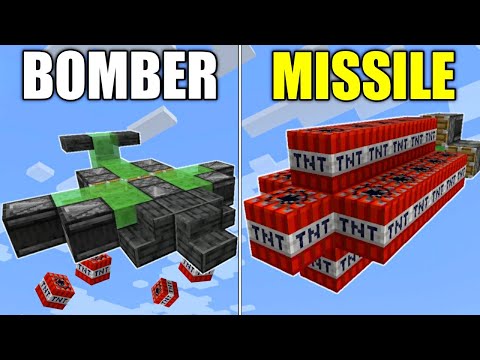 WingsOfEnd - 🦅 5 EASY Military Redstone Weapons In Minecraft Bedrock! (Bomber, Missile)