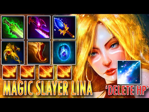 DOTA 2 - LINA MAGIC SLAYER ONE HIT DELETE BUILD | IMMORTAL GAMEPLAY | TOP RANKED FULL GAME