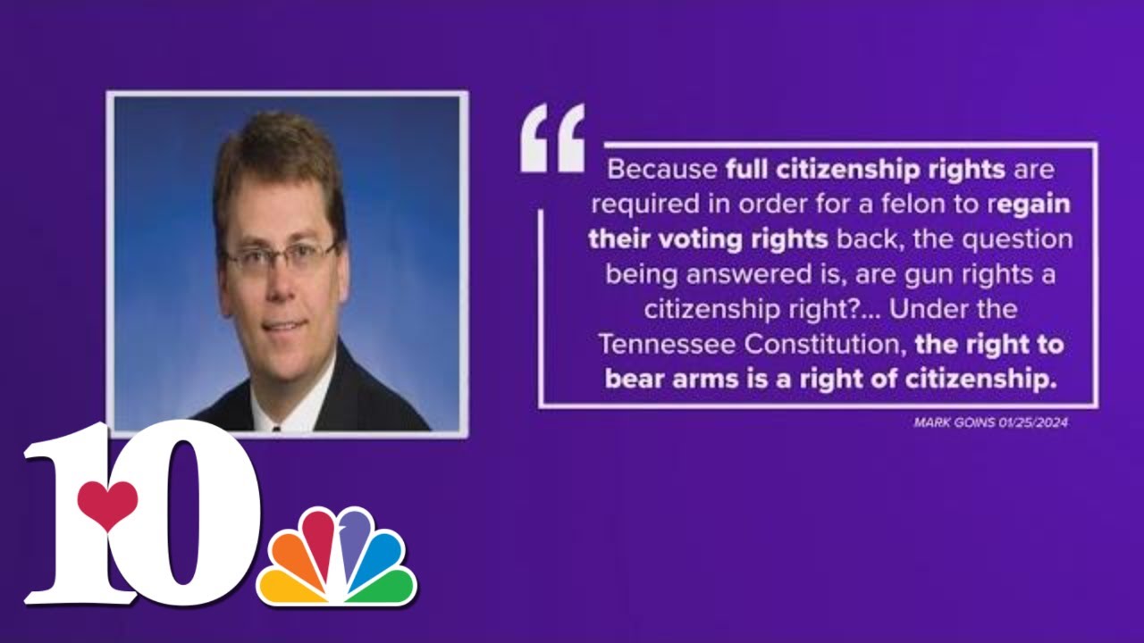 Felons must get gun rights back if they want voting rights restored, Tennessee officials say