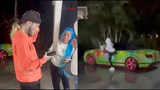 6ix9ine “GF” Beats Him Up and Damage His Cars & Things Went Left