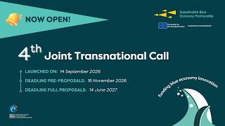 4th Joint Call Info Webinar - Sustainable Blue Economy Partnership