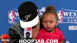 Riley Curry's reaction to the Golden State Warriors NBA Finals defeat. HoopJab