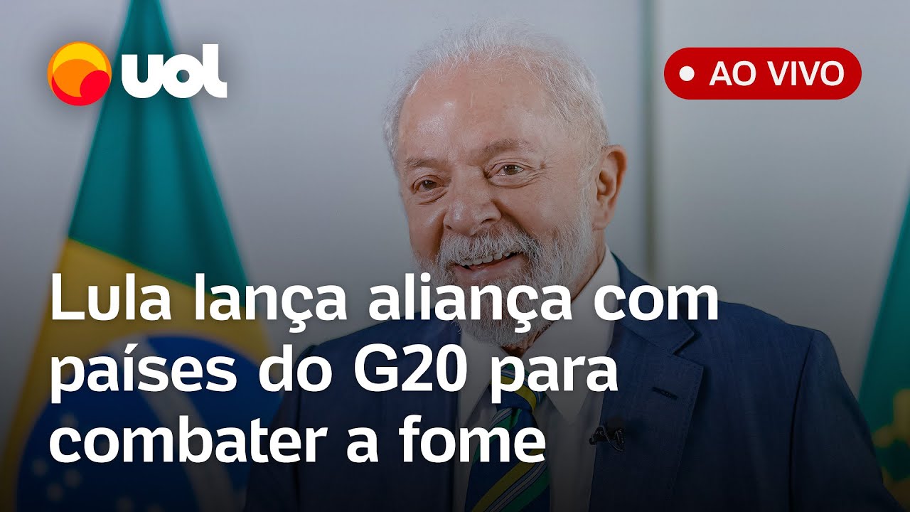 Lula no G20: Presidente lança aliança global contra fome e pobreza e faz discurso; assista ao vivo