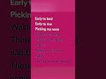 Good habits | and bad ones | lyrics