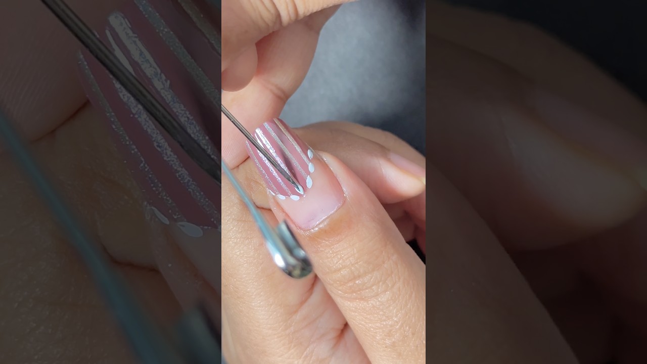 Nail art using safety pin 🧷 #nailart #nailtutorial #naildecoration #shortsfeed