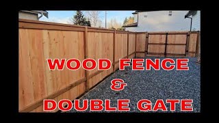 Cap & Trim Wood Fence With Double Adjust-A-Gate Kit Frame