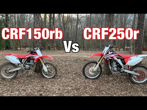 CRF250R vs CRF150RB | side by side comparison