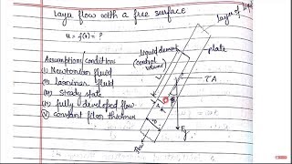 FM T4.4 Basic Equations of fluid flow- Layer flow in free surface and macroscopic momentrum balance