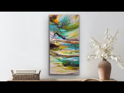 346.  GORGEOUS Abstract Fluid Art Painting!! / blooms technique / bloom recipe