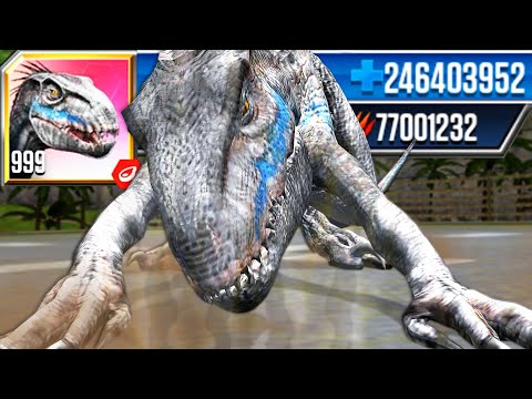 LEVEL 999 INDORAPTOR GEN 2 w/ 250M HEALTH & 77M ATTACK!!! 🌍 Jurassic World: The Game