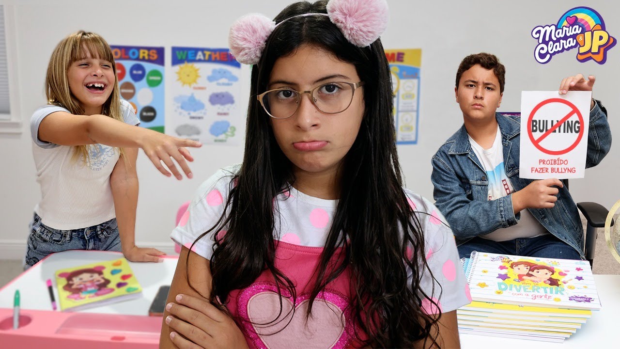 Maria Clara e JP na história sobre bullying escolar