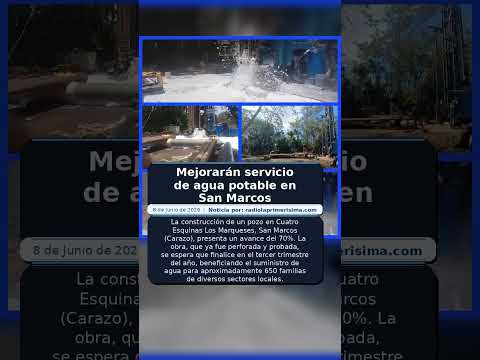 Mejorarán servicio de agua potable en San Marcos