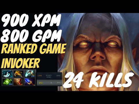 900 XPM 800 GPM INVOKER RANKED GAME VS PUGNA MID - Invoker Highlights #13