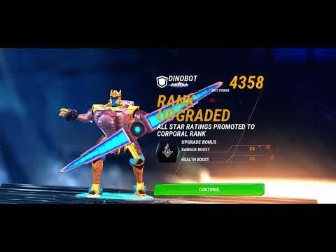 🤖 Dinobot: Rank Upgraded! All Star Ratings Promoted to Corporal Rank #transformersearthwars