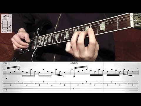 Guitar Fingerpicking Arpeggio Exercise with Tabs/Chords