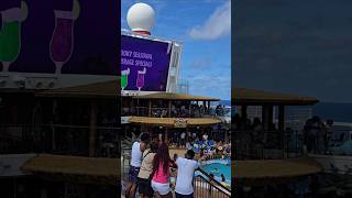 Lido Deck Sea Day VIBES! 🤩 Carnival Celebration Pool & RedFrog Tiki Bar #shorts