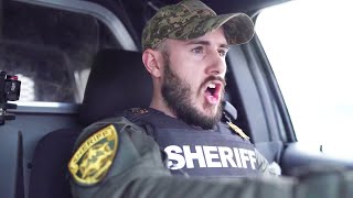 CRAZY REDNECK SMASHES A CAR WITH 6X6 TRUCK!