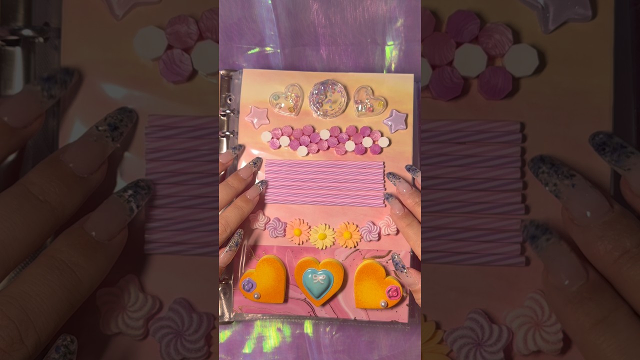 【ASMR】手作りASMRブック🎀 #asmr #fidgettoys #シール帳