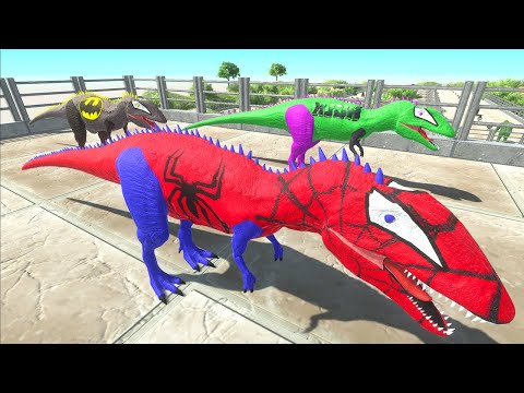 Hunting found Jurassic world 3X TEAM MARVEL DC CARCHAR VS VENOM & HULK T-REX VS SUPERMAN BRACHIO