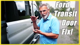 How To ADJUST FORD TRANSIT SLIDING DOOR DIY / Easy Open & Close Class B Tips & Tricks