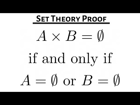 Prove that the Cartesian Product of Sets is Empty if and only if A is Empty or B is Empty