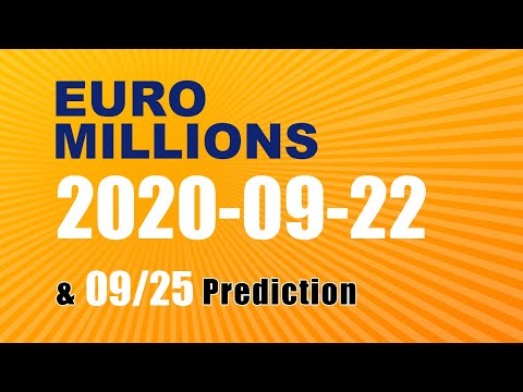 Winning numbers prediction for 2020-09-25|Euro Millions