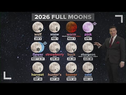 2026 Full Moons | What to expect in the night sky this year