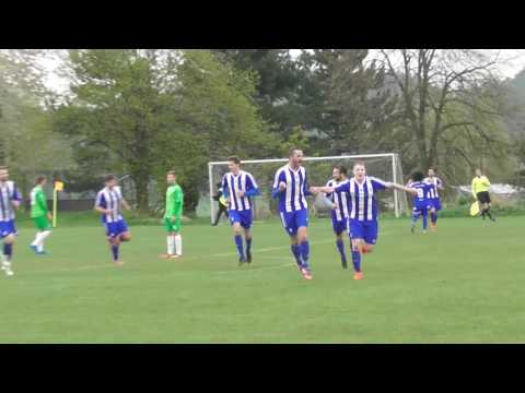 První gol v utkání Jiskra Domažlice vs FK Loko Vltavín 2:1, 18.minuta Marek Bauer