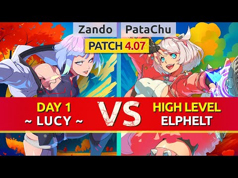 GGST ▰ Zando (Day 1 Lucy) vs PataChu (Elphelt). High Level Gameplay