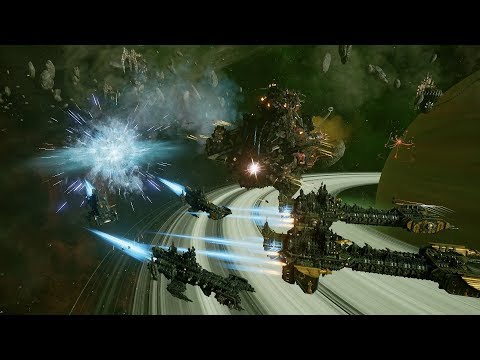 Space Marines (Dark Angels) vs Orks with a Space Hulk! Rank 90 - Battlefleet Gothic Armada