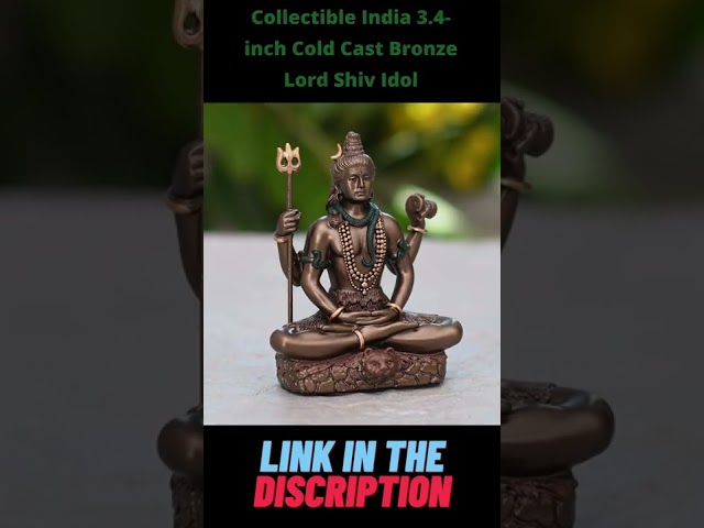Vídeo relacionado con Collectible India Bronce Fundido en frío de 3.4 Pulgadas Lord Shiv Idol como Regalo (Multicolor)